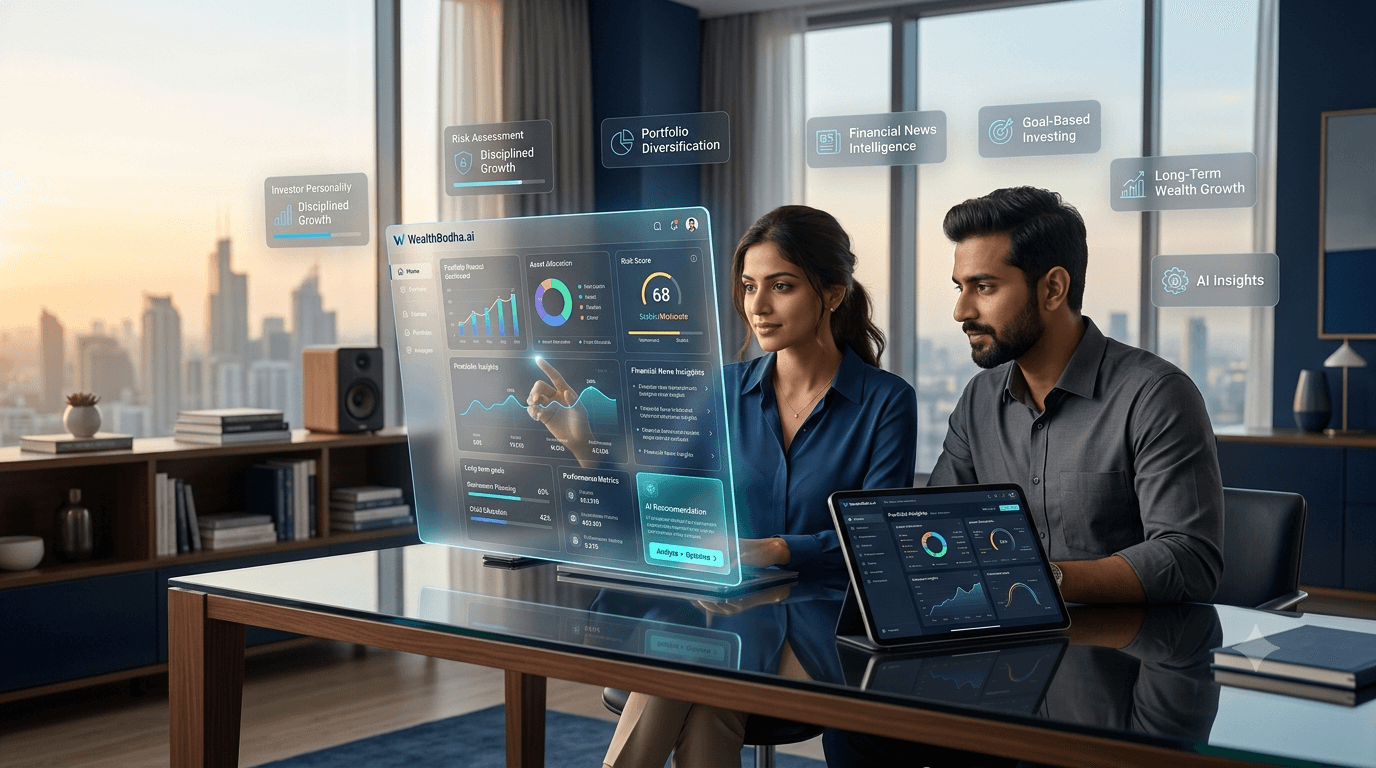 WealthBodha AI behavioral intelligence dashboard and analytics engine